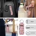 thumbnail image 6 of Yuyamidu 13 PCS Camo Hunting Car Seat Covers Set Pink Wood Steering Wheel Cover Seat Belt Covers Car Armrest Cover Cushion Coasters Lipstick Holder Keychain Auto Interior Accessories, 6 of 6