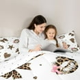 thumbnail image 5 of Homewish Teens Love Heart Stars Print Bedding Comforter Set 2pcs,Kawaii Bowknot Twin Comforter Sets Microfiber,Cheetah Print Polak Dots Breathable Bedding Set,Lightweight Room Decor,Reversible, 5 of 8