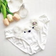 thumbnail image 4 of Women's 2Pcs Furry Bra and Panty Set Big Eyes Bear Plush Brassiere Underwear Cartoon Anime Lingerie Cartoon Bikini Set brown XL, 4 of 5