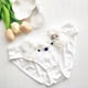 thumbnail image 4 of Women's 2Pcs Furry Bra and Panty Set Big Eyes Bear Plush Brassiere Underwear Cartoon Anime Lingerie Cartoon Bikini Set brown XL, 4 of 5