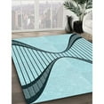 thumbnail image 3 of Ahgly Company Machine Washable Indoor Square Transitional Deep-Sea Green Area Rugs, 8' Square, 3 of 7