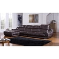 thumbnail image 5 of EK-L201 Dark Brown Color With Genuine Leather Sectional - Right Facing Chaise, 5 of 5