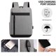 thumbnail image 3 of Mochila para computadora portátil Mochilas de negocios con puerto de carga USB, gris, 3 of 6