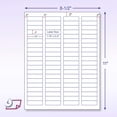 thumbnail image 2 of Laser/Ink Jet White Labels 1-3/4" x 1/2" - 80 Per Page  2000 Labels, 2 of 7