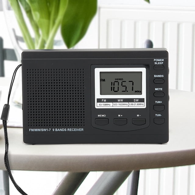 Radio Receiver, Mini Radio, Stereo Speaker, AM/FM MW Desktop for Home for Travel