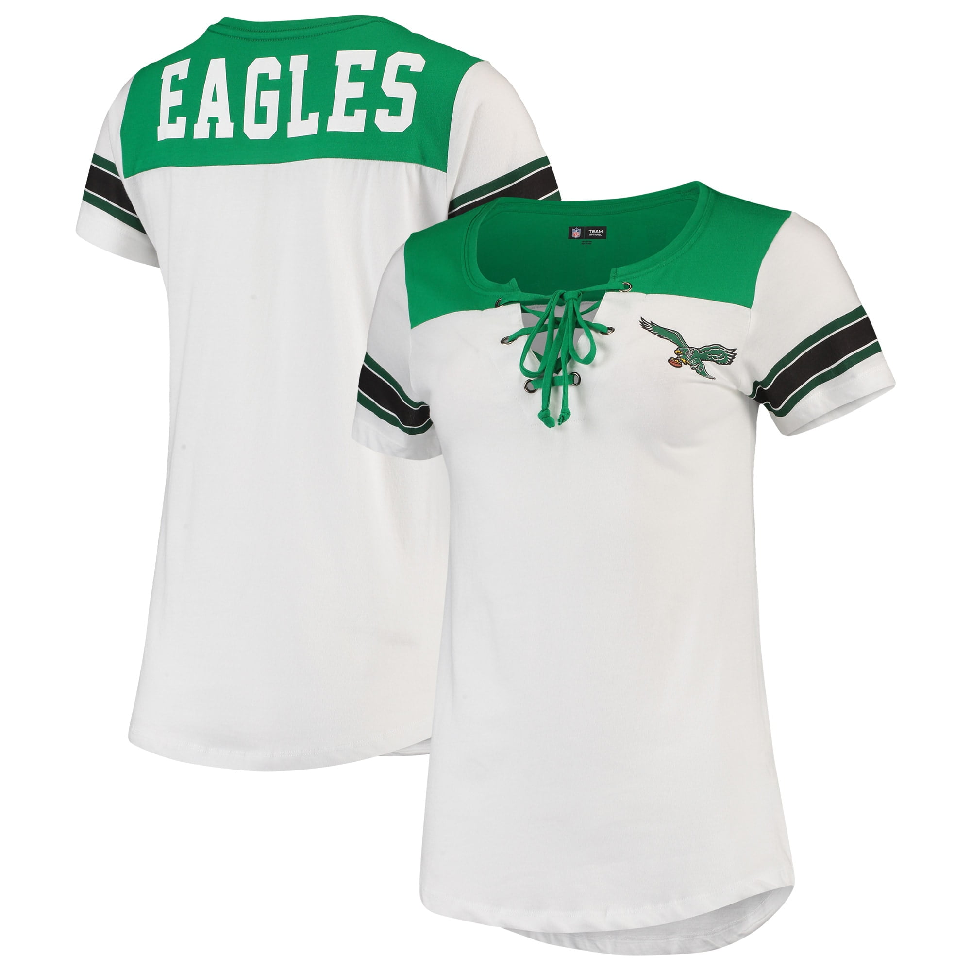 eagles lace up shirt