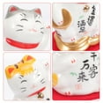 thumbnail image 3 of Jiyike 4 pcs Japanese Maneki Neko Fortune Cat Figurines Cute Fortune Cat Ceramic Figurine, 3 of 8