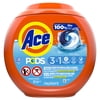 Ace 3 in 1 Pods Laundry Detergent Pacs, Clean Breeze Scent, 47 oz, 57 Count