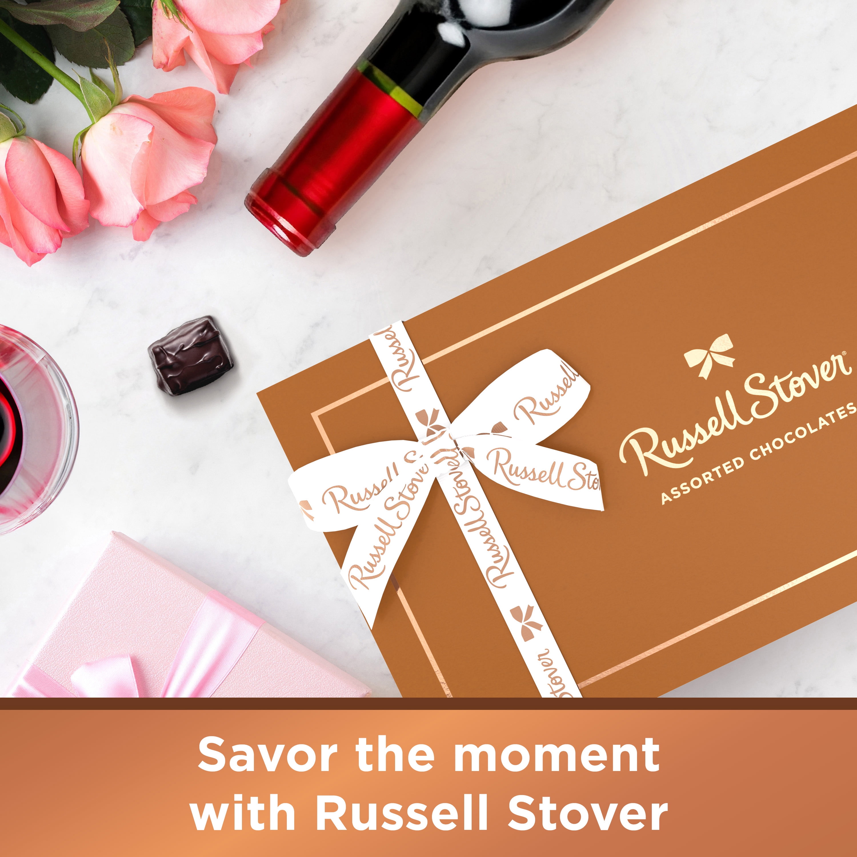 RUSSELL STOVER Assorted Milk & Dark Chocolate Gift Box, 32 oz. (≈ 56 pieces)