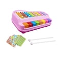thumbnail image 2 of Piano de Juguete 2 en 1 CUTICAT Xilófono Rosa Instrumentos de Aprendizaje Musical para Niños de 0, 2 of 8