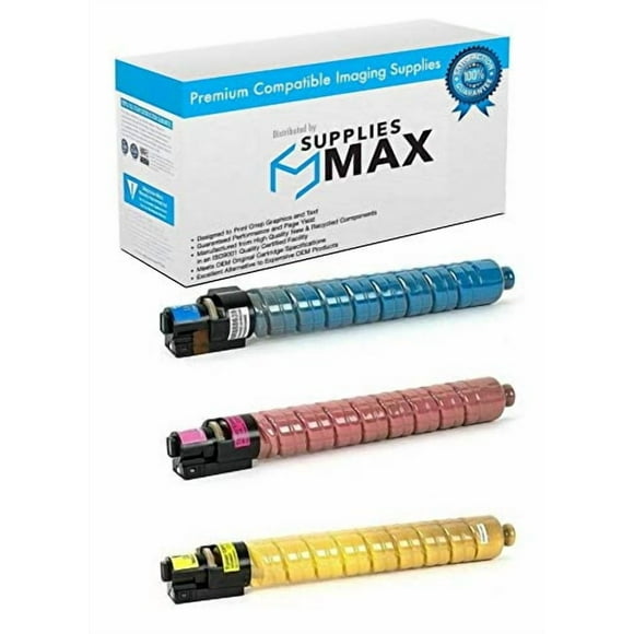SuppliesMAX Cartouche de Toner Compatible de Remplacement pour Lanier LD-540C/LD-550C Pack Combo (C/M/Y) (C484-128CMY)