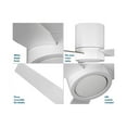 thumbnail image 6 of Braden Collection 44" 3-Blade Matte White LED Mid-Century Modern Indoor Hugger Ceiling Fan, 6 of 13