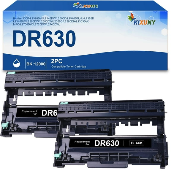 DR630 Drum Unit Replacement or Brother Drum DR630 ( 2 Pack, Not Toner Cartridge)