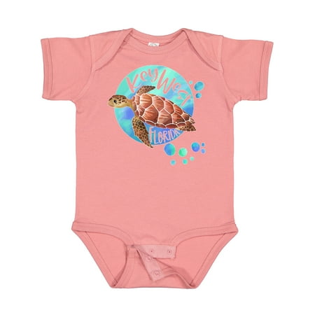 

Inktastic Key West Florida Swimming Sea Turtle with Bubbles Gift Baby Boy or Baby Girl Bodysuit
