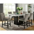 thumbnail image 5 of Furniture of America Imagin Wood 7-Piece Counter Height Table Set in Black, 5 of 5