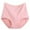 Pink, variant on Luxalzxs Womens Underwear Tummy Control Seamless Solid Color Plus Size Underwear High Waist Leak Proof Cotton Underwear Period Panties Postpartum Underwear