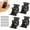 Black, variant on 4 Pack Locking Hinge for Folding Table Brackets, Self-Lock Hinge with Screws for Folding Table Legs, Lock Extension Support Bracket Bed Legs