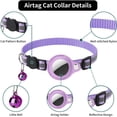 thumbnail image 4 of Deyuer Pet Collar Reflective Adjustable Strap with Little Bell Button Safety Nylon for Airtag Tracker, 4 of 11