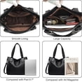 thumbnail image 4 of Womens Soft Leather Handbags Vegan Shoulder Tote Large Capacity Top Handle Crossbody Bag Satchel Purse, 4 of 7