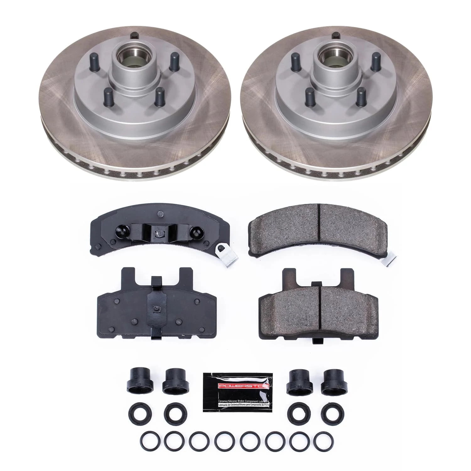 PowerStop Front Semi-Coated Rotor and Low-Dust Ceramic Brake Pad Kit SC1990