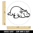 thumbnail image 2 of Lazy Hippo Hippopotamus Cute Self-Inking Rubber Stamp Ink Stamper - Brown Ink - Mini 1/2 Inch, 2 of 7