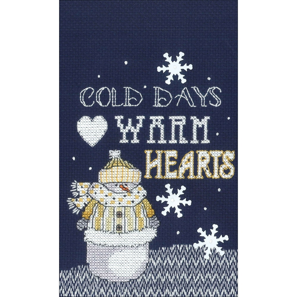Janlynn Counted Cross Stitch Kit 5"X7"-Warms Hearts (14 Count