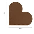 thumbnail image 6 of Pebbuoy 2Pcs Simple Heart Shape Bookmarks Handmade Artificial Leather Label Notepad Label Book Reading Bookmarks, 6 of 8