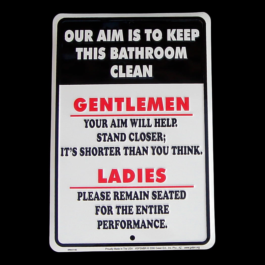 Toilets Rules Funny Tin Sign 8"x12" Wall Plaque Metal Decor Restroom Bathroom 