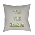 thumbnail image 1 of Surya HDY110-1818 18 x 18 x 4 in. Tis The Season II Square Throw Pillow, Gray & Green, 1 of 2