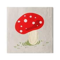 Stupell Industries Red Spotted Mushroom Botanical & Floral Painting Gallery Wrapped Canvas Print Wall Art, 24 x 24