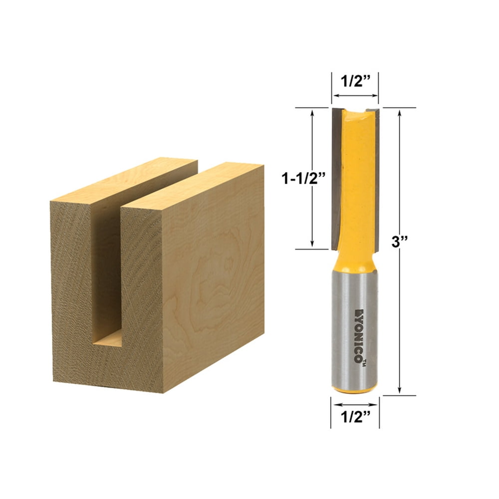 Straight/Dado Router Bit 1/2" X 11/2" 1/2" Shank Yonico 14152
