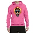 thumbnail image 2 of Flaming Laughing Fierce Clown | Mens Cars and Trucks Hooded Sweatshirt Graphic Hoodie, Neon Pink, X-Large, 2 of 3
