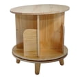 thumbnail image 2 of NEWZQ Rotating Bookshelf, 1 Tier Freestanding Revolving Pine Wood Book Display Case, 2 of 9