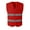 Red, variant on Men's Reflective Safety Vest Construction Site Workwear High Visibility Night Time Gear Polyester Spandex Knit Pique Free Size Outdoor Vest