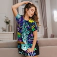 thumbnail image 3 of Rocae New York City for Nightgowns for Women Sleep Shirts Short Sleeve Nightshirt Pullover Nightdress, 3 of 6