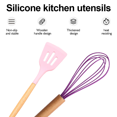 thumbnail image 3 of Utensilios de cocina de la cocina de 2 pedazos, espátula resistente al calor del silicón fijada para los utensilios de cocina antiadherentes, 3 of 5
