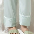 thumbnail image 7 of BLVB Women's Silk Satin Pajama Sets 2 Piece Long Sleeve Button down Shirts and Pants Outfits Sleepwear Pjs, 7 of 7