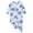 Blue, variant on Nwiuh Baby Sleep and Play Footed Pajamas One-piece Sleeper Jumpsuit Zip-front Pjs Organic Cotton for Baby Girls, Unisex (White, 0-3 Months)