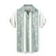 thumbnail image 5 of Blusa y camisa de manga corta con cuello vuelto Camisa casual para hombre Camisa de bolos vintage de manga corta Camisas de verano de playa cubana Camisa con botones Blusa para hombre Poliéster, 5 of 6