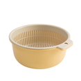 thumbnail image 1 of Double Layer Drain Basket Plastic Kitchen Strainer Colander Bowl Fruit Vegetable Washing, 1 of 5