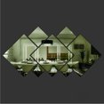 thumbnail image 4 of 7Pcs Silver Squares Mirror Wall Stickers Removable Wall Decal Stickers plastic Mirror Wall Home Decor, 4 of 5