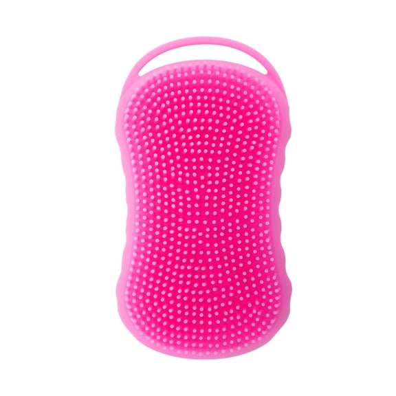 Unique Bargains 1 Pc Hangable Soap Shape Bath Brush Shower Brush Rose Red