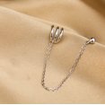 thumbnail image 5 of 925 Sterling Silver Cuff Earrings Chain for Women Crawler Earrings Studs, 5 of 6