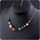 thumbnail image 4 of UBIUO Handmade Galaxy Solar System Universe Eight Planets Guardian Star Natural Stone Beads Pendant Necklace Womens Jewelry sidewards gold -, 4 of 4