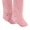 thumbnail image 6 of Brglopf Fleece Footed Pajamas for Women Winter Warm Elastic Waist Sweatpants Soft Comfy Casual Loose Loungewear Trousers with Feet Pink XL, 6 of 7