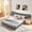 Dark Gray, variant on Noble House Zerra Queen Size Platform Bed, Chenille Upholstered Curved Headboard with Reinforced Metal Legs, Black