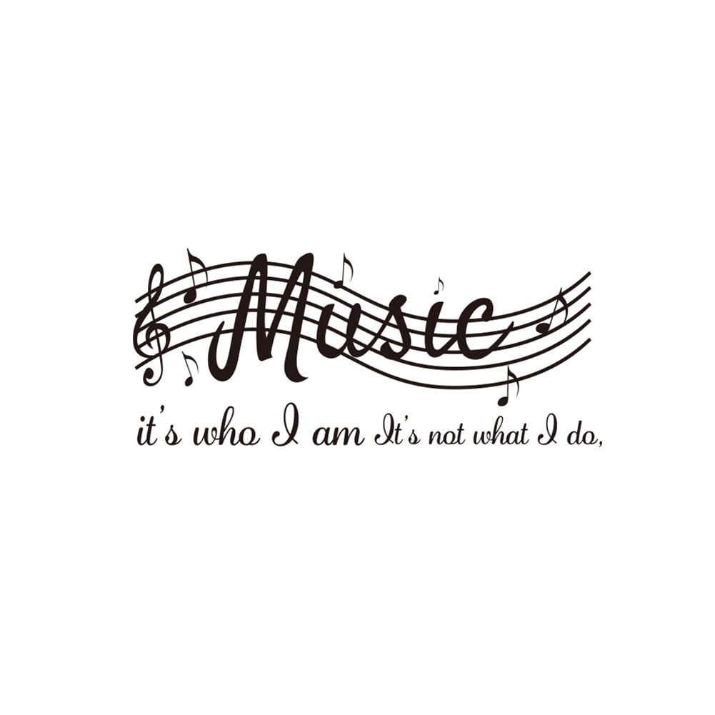 Pvc Music Notes Wall Stickers Quotes Sayings Words Wall Decals For