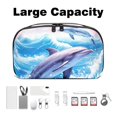 thumbnail image 3 of Dolphin Charger Organizer Hard Drive Bag Cable Cord Organizer Small Storage Pouch Oxford Fabric Waterproof Electronic Digital Accessories Travel Case 5.9x9.44x3.14 in., 3 of 6