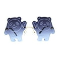 thumbnail image 2 of Child Size Kids Panda Bear Rimless Fun Party Shade Sunglasses Gold Navy, 2 of 4
