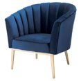 thumbnail image 1 of ACME Colla Velvet Upholstery Accent Chair in Midnight Blue and Gold, 1 of 7